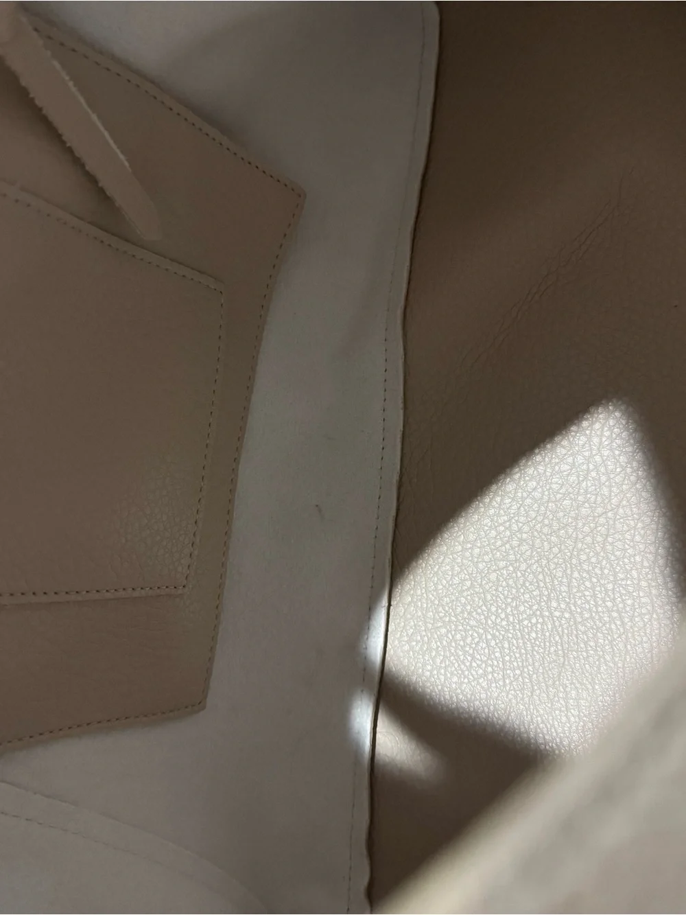 Soft Pebbled Hobo Bag in Light Beige